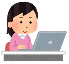 ノートパソコンで仕事をする人